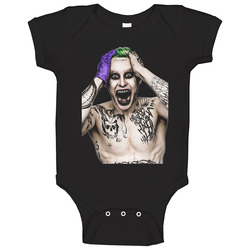 Joker Jared Leto Suicide Squad Movie Super Villain Black Baby One Piece Joker Jared Leto Suicide Squad Movie Super Villain Black Baby One Piece