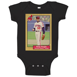 Ricky Vaughn Vintage Baseball Card Baby One Piece Ricky Vaughn Vintage Baseball Card Baby One Piece