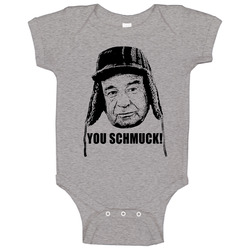 Grumpy Old Men Quote You Schmuck Fan Baby One Piece Grumpy Old Men Quote You Schmuck Fan Baby One Piece