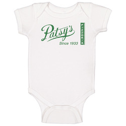 Patsy's Pizzeria The Bronx Ny Restaurant Logo Baby One Piece Patsy's Pizzeria The Bronx Ny Restaurant Logo Baby One Piece