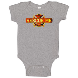 Rescue Me 2000s Tv Show Fan Logo Baby One Piece Rescue Me 2000s Tv Show Fan Logo Baby One Piece