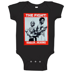 Hagler Vs Hearns The Fight Retro Boxing Fighter Fan Baby One Piece Hagler Vs Hearns The Fight Retro Boxing Fighter Fan Baby One Piece