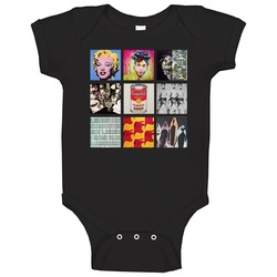 Andy Warhol Art Paintings Trendy Artsy Baby One Piece Andy Warhol Art Paintings Trendy Artsy Baby One Piece