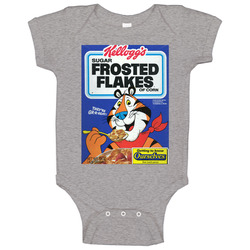 Frosted Flakes Retro 80s Cereal Baby One Piece Frosted Flakes Retro 80s Cereal Baby One Piece