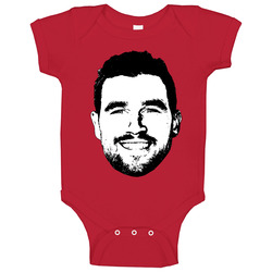 Travis Kelce Kansas City Football Big Head Baby One Piece Travis Kelce Kansas City Football Big Head Baby One Piece
