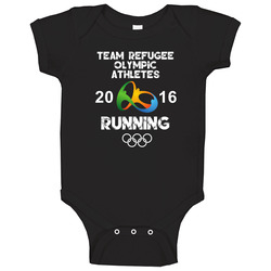 Refugee Olympic Athletes Running Team Rio 2016 Olympic Games Sport Baby One Piece Refugee Olympic Athletes Running Team Rio 2016 Olympic Games Sport Baby One Piece