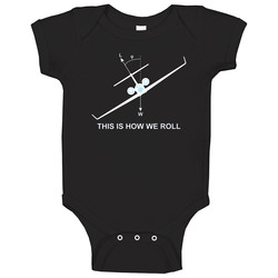 Funny This Is How We Roll Flight Flying Aviation Baby One Piece Funny This Is How We Roll Flight Flying Aviation Baby One Piece