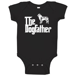 Newfoundland Custom Dog Breed The Dogfather Black Baby One Piece Newfoundland Custom Dog Breed The Dogfather Black Baby One Piece