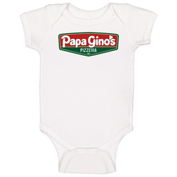 Papa Ginos Pizzeria Cool Pizza Restaurant Brand Logo Baby One Piece Papa Ginos Pizzeria Cool Pizza Restaurant Brand Logo Baby One Piece