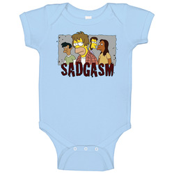 Homer Simpson Sadgasm Band Baby One Piece