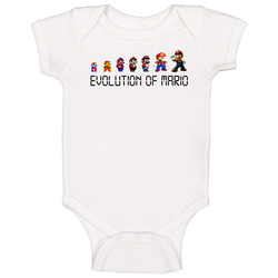 Evolution Of Mario Video Game Baby One Piece Evolution Of Mario Video Game Baby One Piece