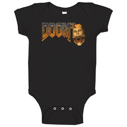 Doom 3 Video Game Logo Shooter Baby One Piece Doom 3 Video Game Logo Shooter Baby One Piece