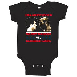 Rocky Balboa Vs Clubber Lang Boxing Baby One Piece Rocky Balboa Vs Clubber Lang Boxing Baby One Piece