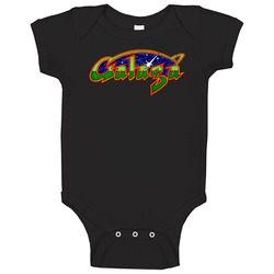 Galaga Video Game Arcade Logo Baby One Piece Galaga Video Game Arcade Logo Baby One Piece