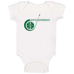 Seattle Supersonics Retro Logo Baby One Piece Seattle Supersonics Retro Logo Baby One Piece