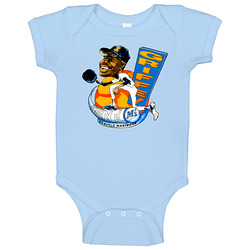 Ken Griffey Jr Baseball Caricature Baby One Piece Ken Griffey Jr Baseball Caricature Baby One Piece