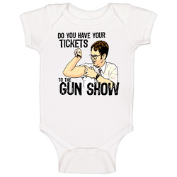 The Office Dwight Schrute Gun Show Baby One Piece The Office Dwight Schrute Gun Show Baby One Piece