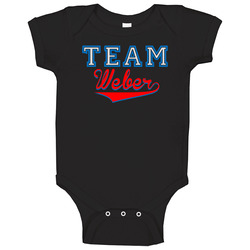 Team Weber Custom Graphic Sports Last Name Family Reunion Baby One Piece Team Weber Custom Graphic Sports Last Name Family Reunion Baby One Piece