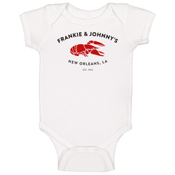 Frankie And Johnny's New Orleans Restaurant Logo Baby One Piece Frankie And Johnny's New Orleans Restaurant Logo Baby One Piece