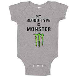 My Blood Type Is Monster Energy Drink Baby One Piece My Blood Type Is Monster Energy Drink Baby One Piece