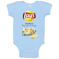 Lay's Southern Biscuit And Gravy Potato Chips Bag Costume Baby One Piece Lay's Southern Biscuit And Gravy Potato Chips Bag Costume Baby One Piece