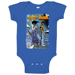 Black Dynamite Comic Book Cover Worn Look Baby One Piece Black Dynamite Comic Book Cover Worn Look Baby One Piece