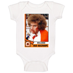 Ogie Ogilthorpe Hockey Card Slapshot Retro Hockey Movie Fan Baby One Piece Ogie Ogilthorpe Hockey Card Slapshot Retro Hockey Movie Fan Baby One Piece