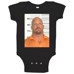 Stone Cold Steve Austin Wrestler Mugshot Baby One Piece Stone Cold Steve Austin Wrestler Mugshot Baby One Piece