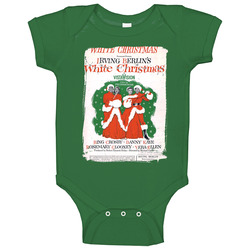Irving Berlin's White Christmas Movie Retro Poster Holiday Season Worn Look Baby One Piece Irving Berlin's White Christmas Movie Retro Poster Holiday Season Worn Look Baby One Piece