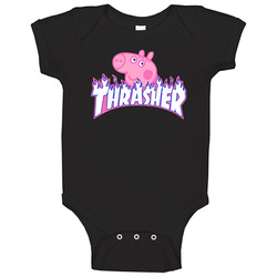 Thrasher Peppa Pig Mashup Parody Baby One Piece Thrasher Peppa Pig Mashup Parody Baby One Piece