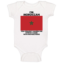 I'm Moroccan Nationality Flag You Couldn't Handle Me Baby One Piece I'm Moroccan Nationality Flag You Couldn't Handle Me Baby One Piece