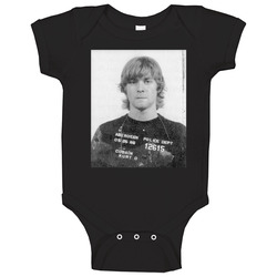 Kurt Cobain Retro Celebrity Mugshot Baby One Piece Kurt Cobain Retro Celebrity Mugshot Baby One Piece