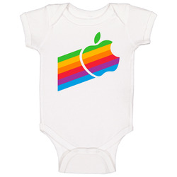 Retro Apple Rainbow Baby One Piece Retro Apple Rainbow Baby One Piece