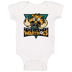 Washington Warthogs Continental Indoor Soccer League Retro Team Logo Baby One Piece Washington Warthogs Continental Indoor Soccer League Retro Team Logo Baby One Piece