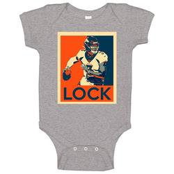 Drew Lock Quarterback Hope Poster Denver Football Fan Baby One Piece