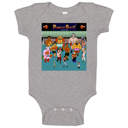 Mike Tyson Punch Out All Characters Retro Video Game Gamer Fan Baby One Piece Mike Tyson Punch Out All Characters Retro Video Game Gamer Fan Baby One Piece