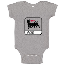 Agip, T-shirt, European, Petro, Eni, Gas Station, F1, Racing, Car, Automotive Baby One Piece Agip, T-shirt, European, Petro, Eni, Gas Station, F1, Racing, Car, Automotive Baby One Piece