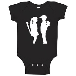 Boy Meets Girl Banksys Stencil Art Graffiti Baby One Piece Boy Meets Girl Banksys Stencil Art Graffiti Baby One Piece