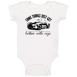 1965 Shelby Cobra 427 Better With Age Vintage Car Baby One Piece 1965 Shelby Cobra 427 Better With Age Vintage Car Baby One Piece