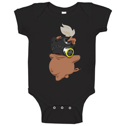 Overwatch Roadhog Free Pig Spray Baby One Piece Overwatch Roadhog Free Pig Spray Baby One Piece