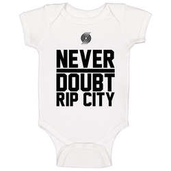 Portland Trailblazers Never Doubt Rip City Playoff Fan Baby One Piece
