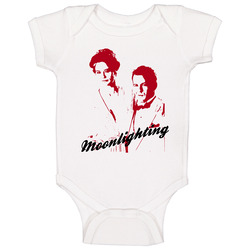 Moonlighting Willis, Sheppard, Retro 80s Baby One Piece Moonlighting Willis, Sheppard, Retro 80s Baby One Piece