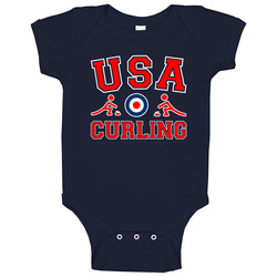 2014 Sochi Winter Olympics Usa Curling Baby One Piece 2014 Sochi Winter Olympics Usa Curling Baby One Piece
