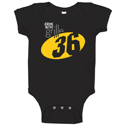 Pittsburgh Jerome Bettis Grille 36 Football Baby One Piece Pittsburgh Jerome Bettis Grille 36 Football Baby One Piece
