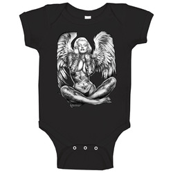 Marilyn Monroe Ladys Winged Tattoo Angel Baby One Piece Marilyn Monroe Ladys Winged Tattoo Angel Baby One Piece