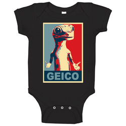 Geico Lizard Hope Baby One Piece Geico Lizard Hope Baby One Piece