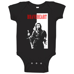 Braveheart Mel Gibson Baby One Piece Braveheart Mel Gibson Baby One Piece