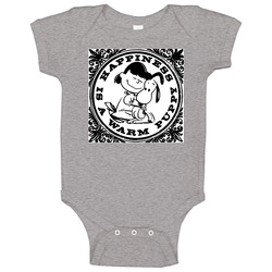 Happiness Is A Warm Puppy Peanuts Cute Baby One Piece Happiness Is A Warm Puppy Peanuts Cute Baby One Piece