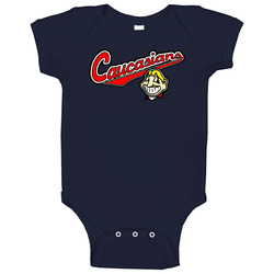 Cleveland Funny Parody Baseball Caucasian Baby One Piece Cleveland Funny Parody Baseball Caucasian Baby One Piece