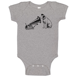 Nipper Dog Rca Mascot Baby One Piece Nipper Dog Rca Mascot Baby One Piece